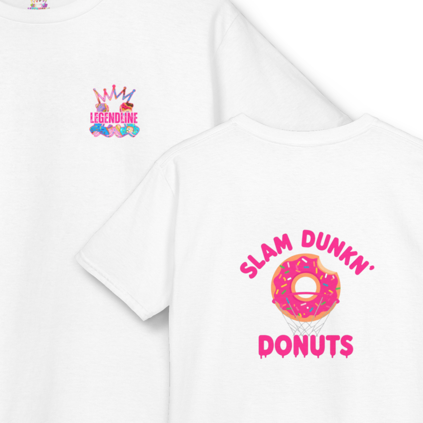 Youth Unisex Graphic T-Shirt: Slam Dunkn' Donuts