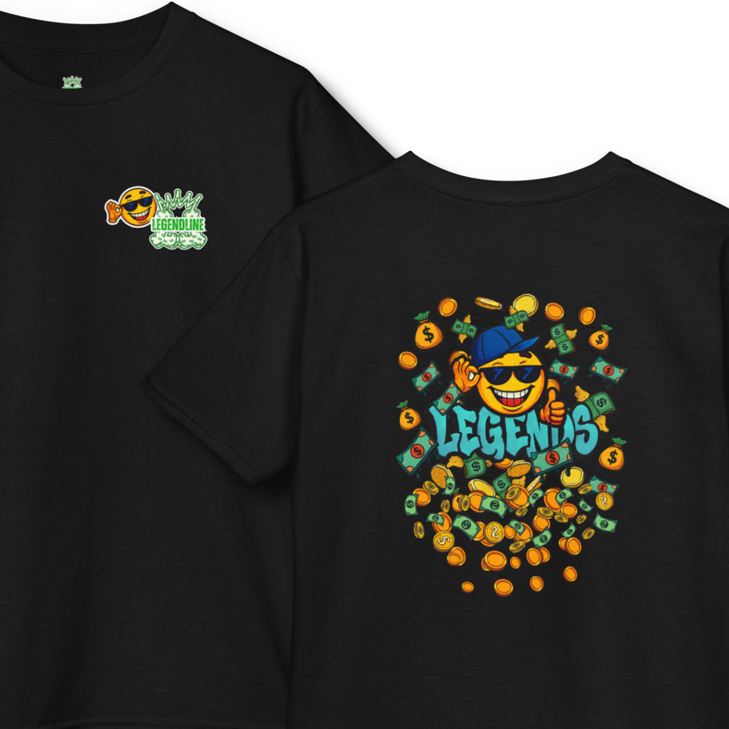 Youth Unisex Legends Sports T-Shirt, Funny Flying Money Graffiti Design