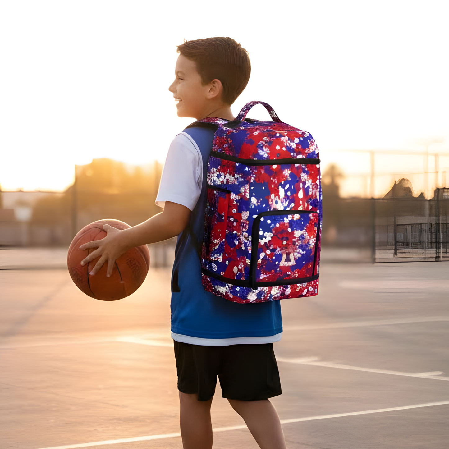 Patriotic Paint Splatter Sports Bag