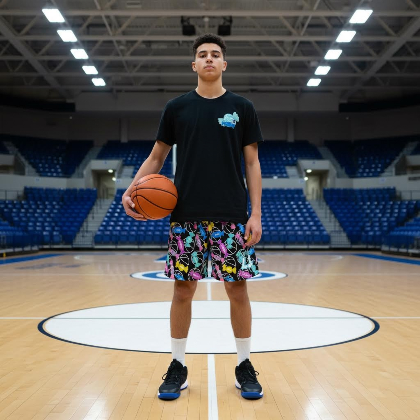 Adult "Swishes Sweeter Than Candy" Basketball T-Shirt