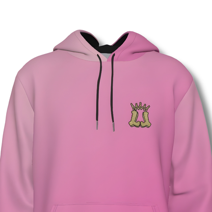 Pink Gradient Fleece Lined Hoodie, Adult Unisex