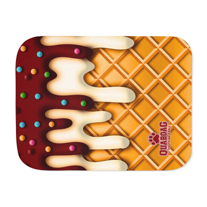 Quaboag Baseball Sherpa Ice Cream Drip Blanket
