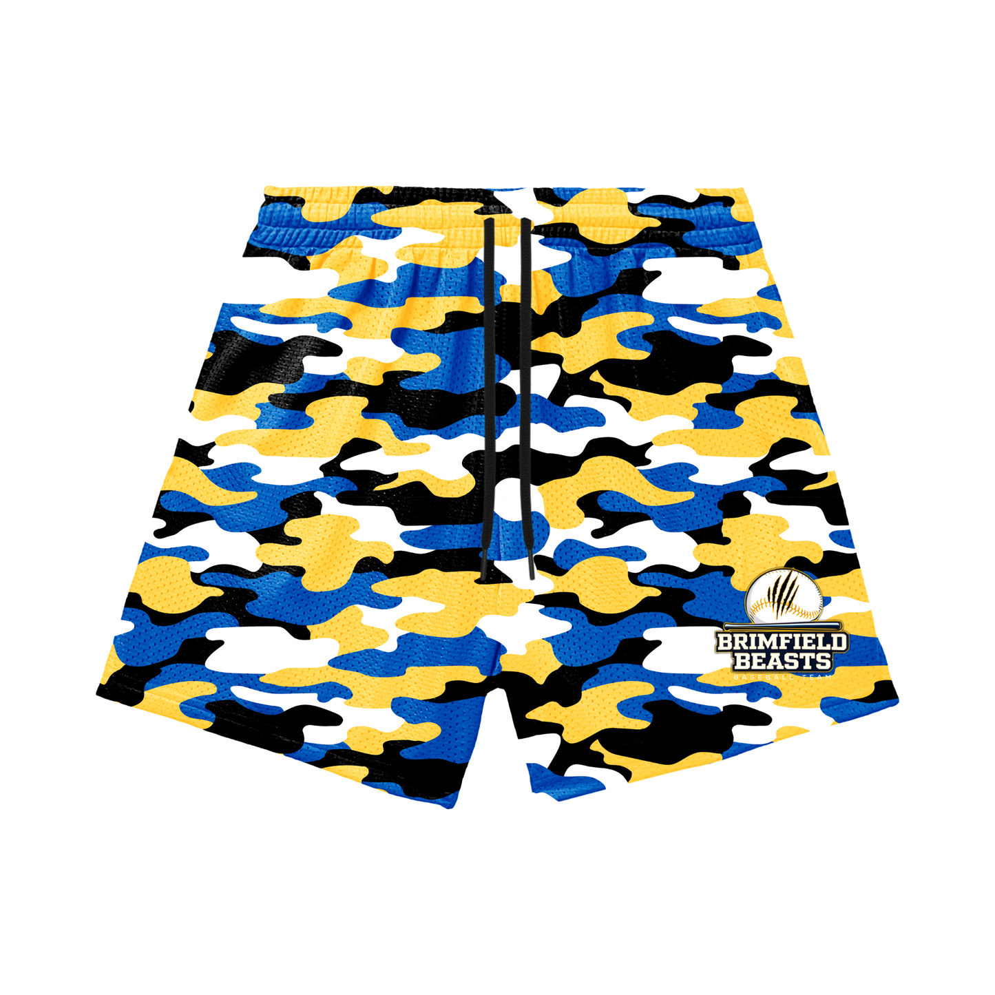 Adult Brimfield Beasts Mesh Shorts - Camo (with inner liner)