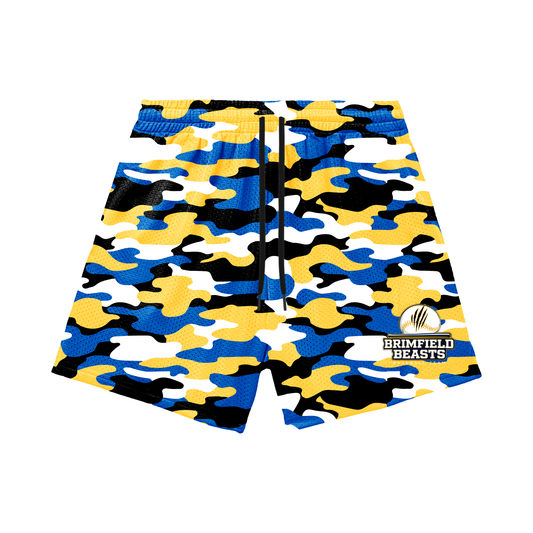 Adult Brimfield Beasts Mesh Shorts - Camo (with inner liner)
