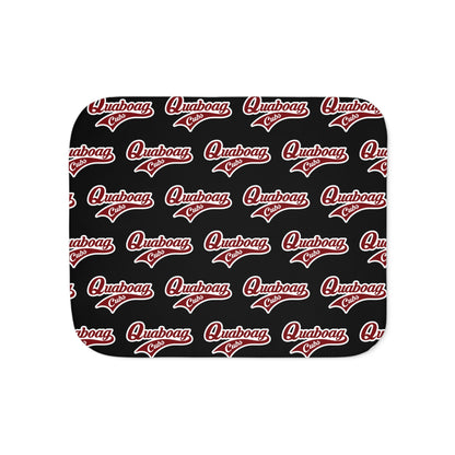 Quaboag Baseball Sherpa Blanket - Black