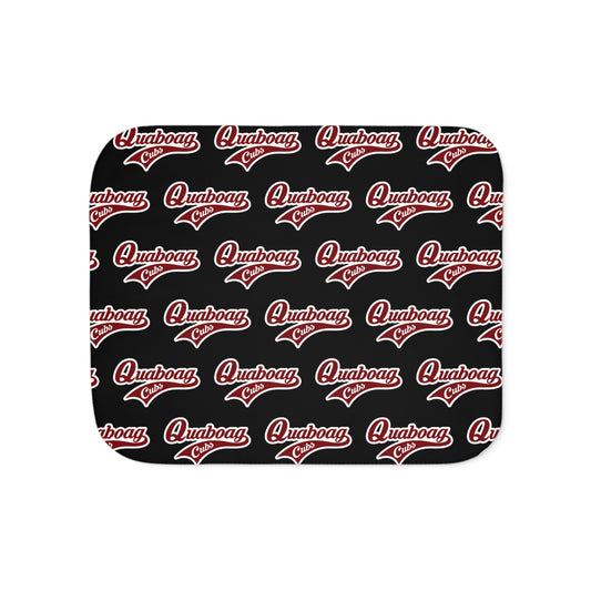 Quaboag Baseball Sherpa Blanket - Black