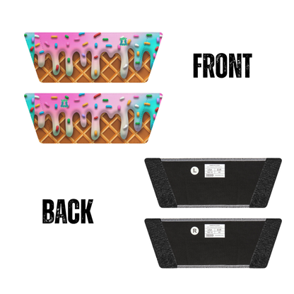 Kids Ice Cream Waffle Cone Drip Slides Sandals, Youth Casual Footwear