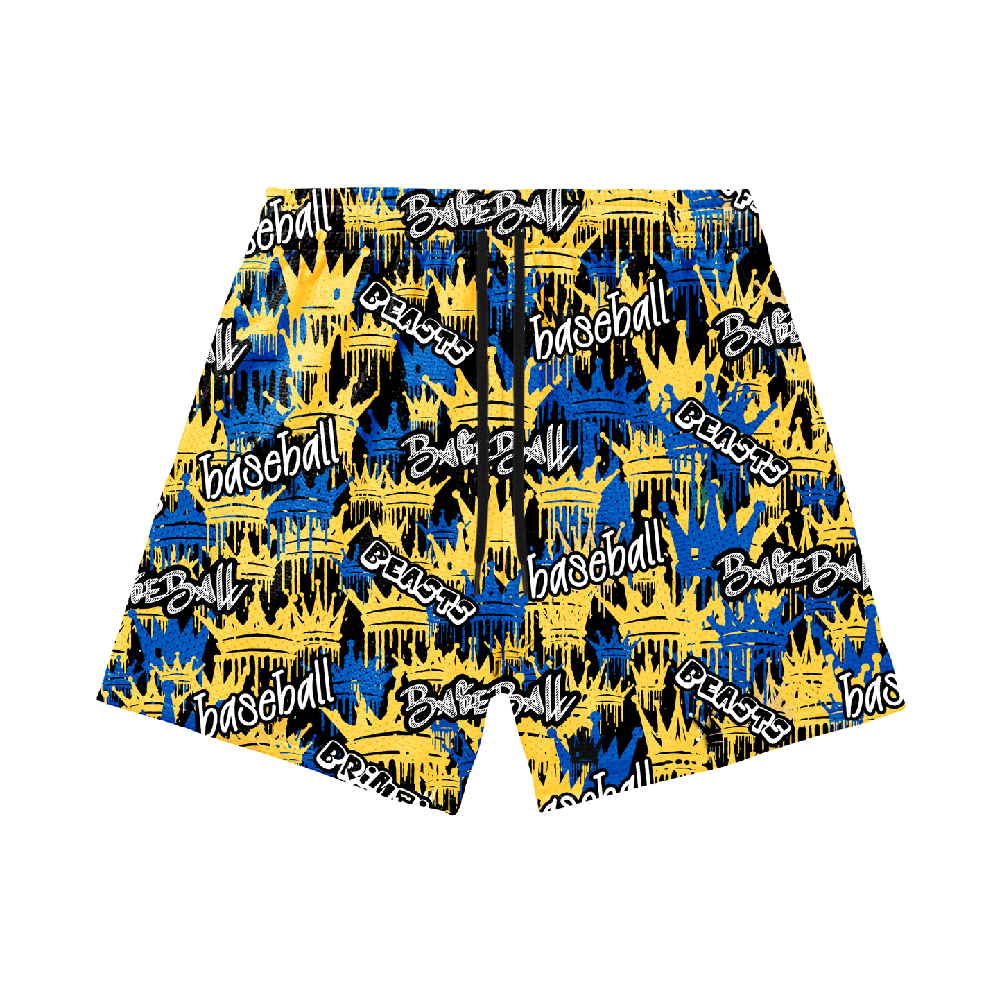 Adult Brimfield Beasts Mesh Shorts - Dripping Crowns (with inner liner)