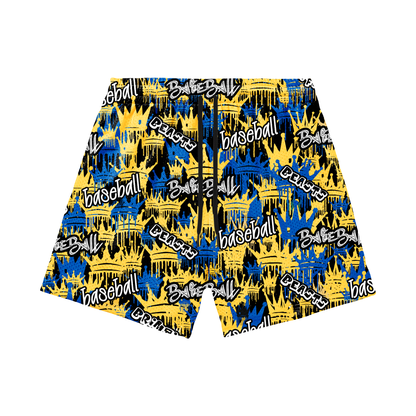 Adult Brimfield Beasts Mesh Shorts - Dripping Crowns (with inner liner)