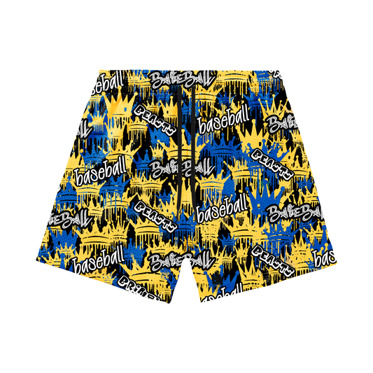 Adult Brimfield Beasts Mesh Shorts - Dripping Crowns (with inner liner)
