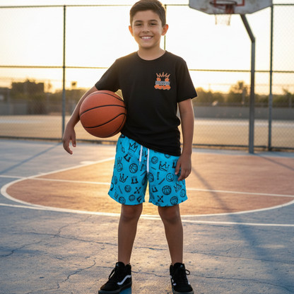 Youth Graffiti Basketball Mesh Shorts