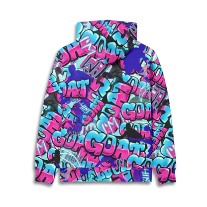 Adult Unisex Fleece Lined Hoodie: GOAT Basketball Design