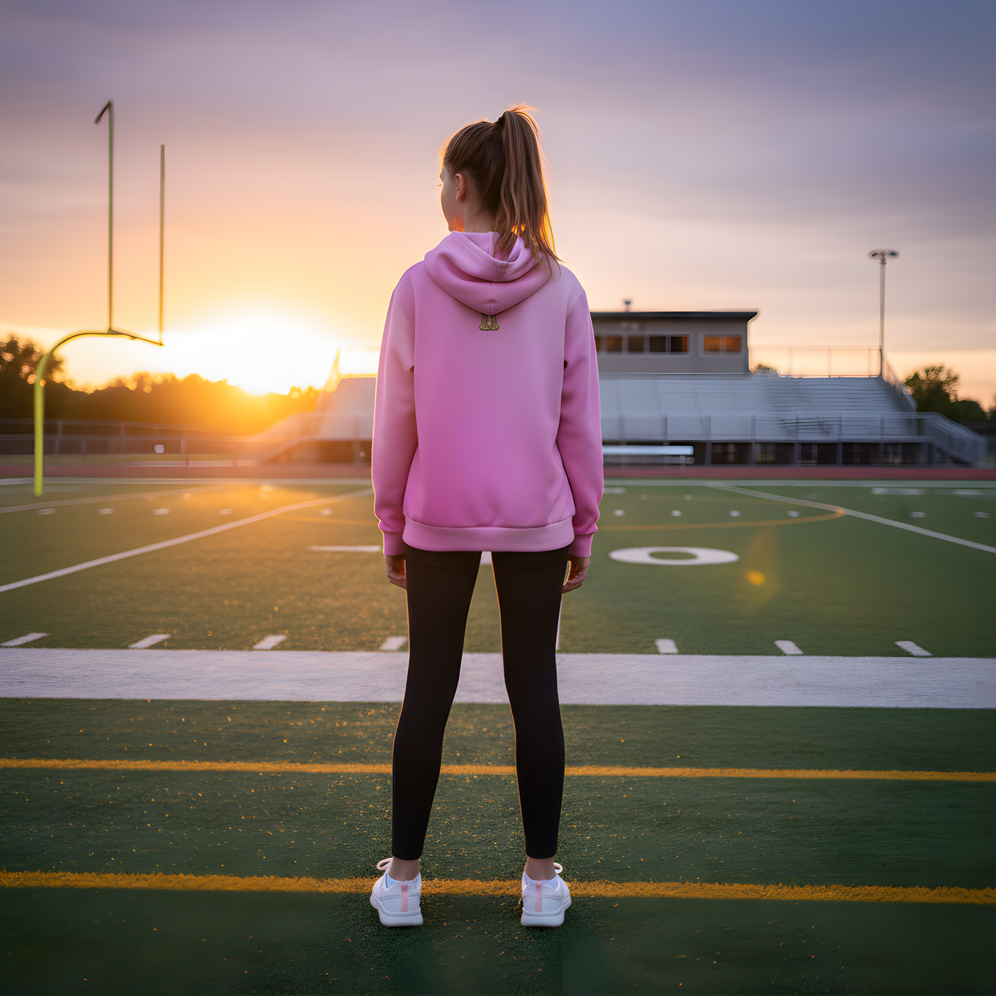 Pink Gradient Fleece Lined Hoodie, Adult Unisex