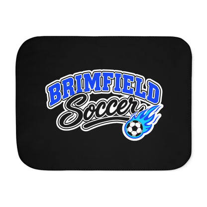 Brimfield Soccer Sherpa Fleece Blanket - Black