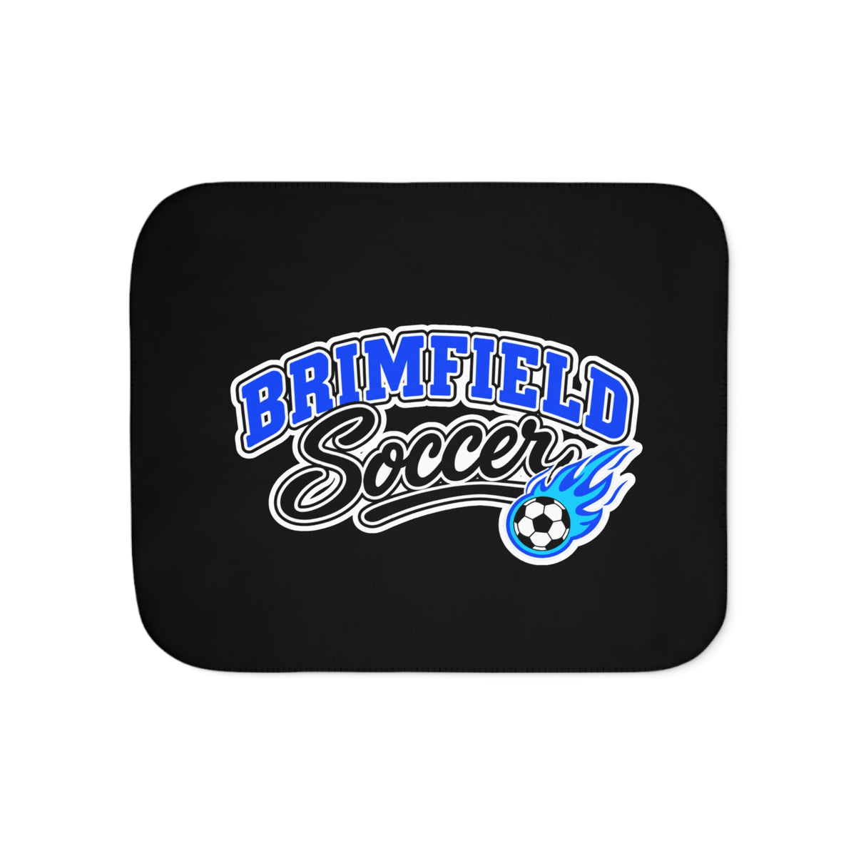 Brimfield Soccer Sherpa Fleece Blanket - Black