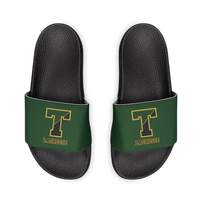 Men's TRYLAX Deco Brand Removable Strap Slides (Green, Personalized)