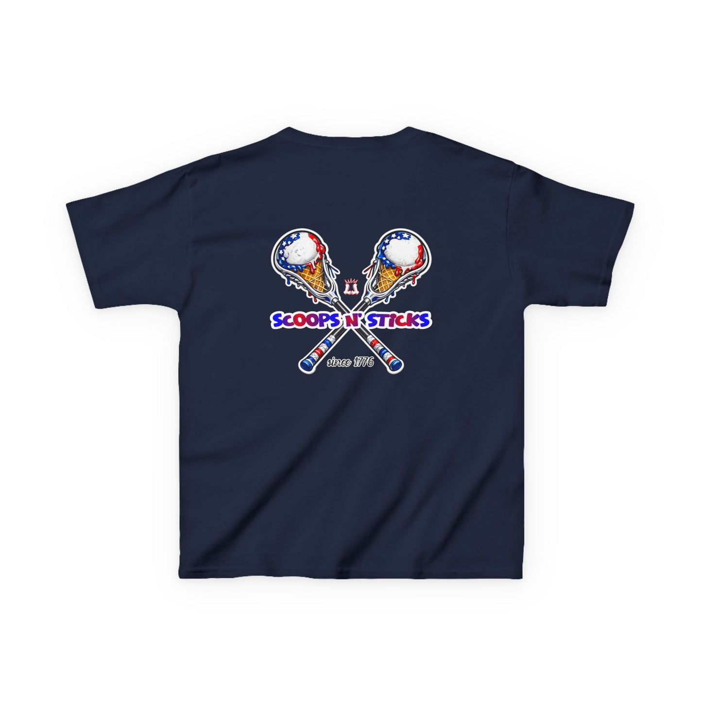 Kids Lacrosse T-Shirt, Youth Patriotic Shirt