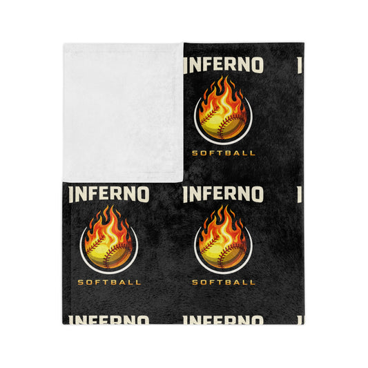 Brimfield Inferno Softball Plush Minky Blanket