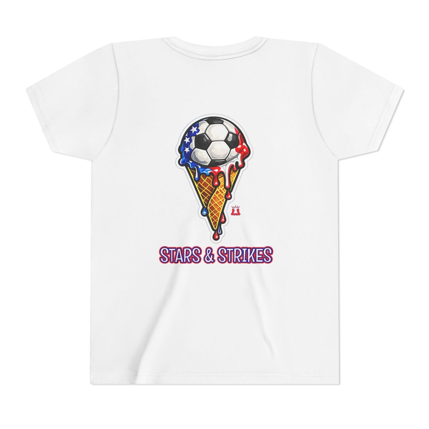 Kids Summer Patriotic Soccer T-Shirt Stars & Strikes