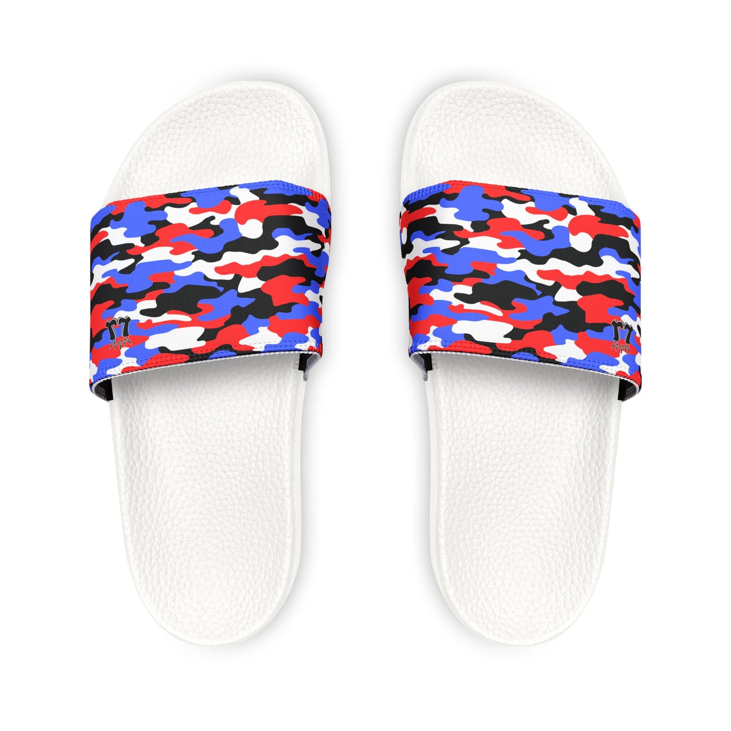 Youth Patriotic Camo Slides, Removable Strap Slides