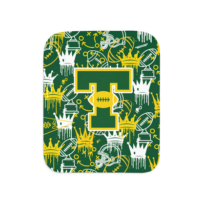 Tantasqua Youth Football Sherpa Blanket - Dripping Crowns Edition