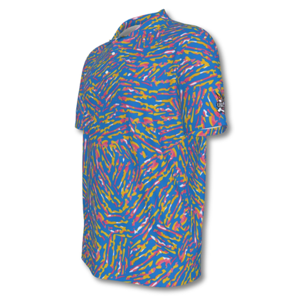 Men's Abstract Colorful UV Protection Polo Shirt