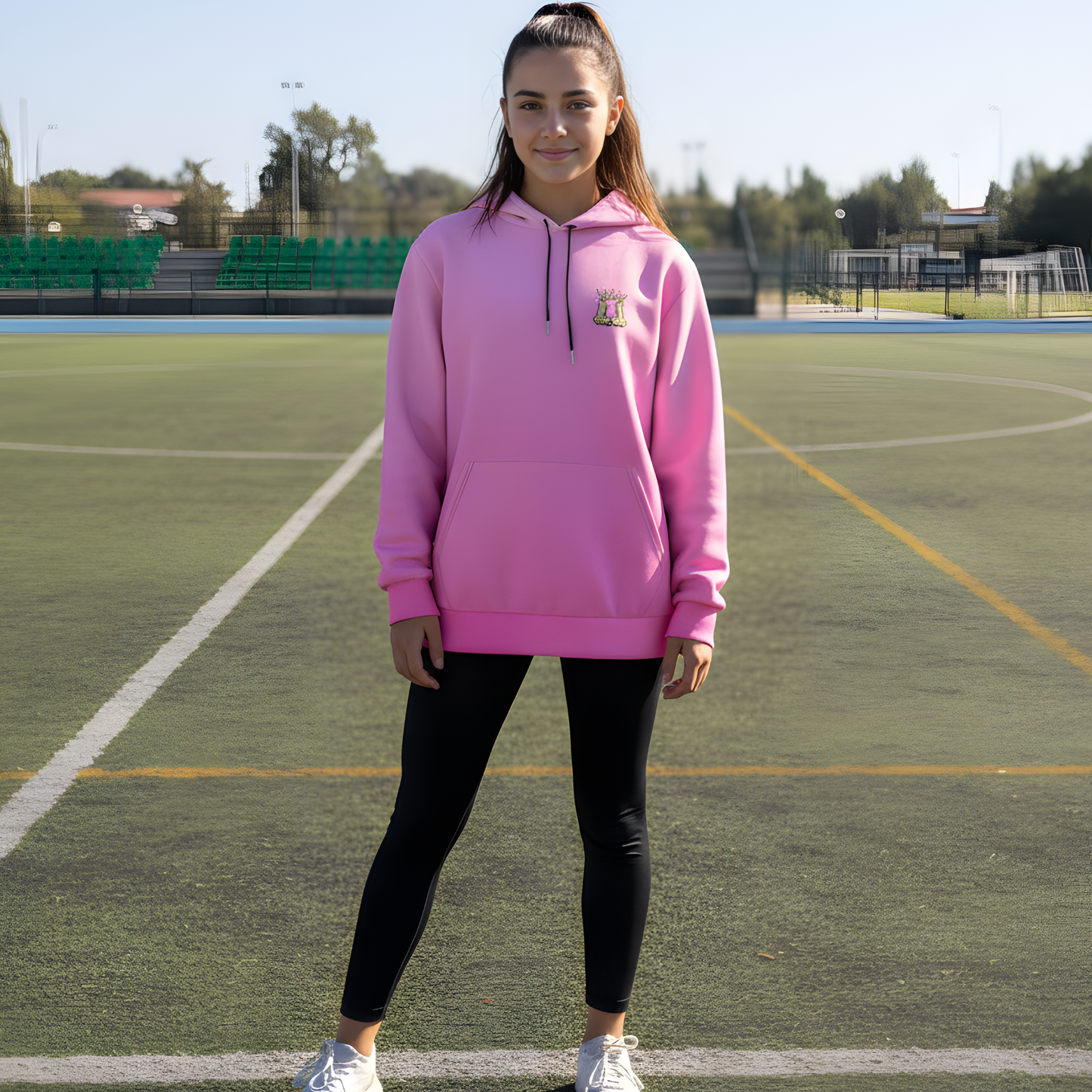 Pink Gradient Fleece Lined Hoodie, Adult Unisex