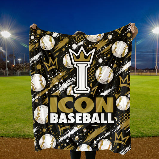 Icon Baseball Super Soft Plush Blanket - Design 1