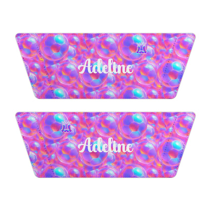 Personalized Youth Soccer Sandals, Kids Iridescent Custom Name Sports Slides