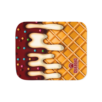 Quaboag Baseball Sherpa Ice Cream Drip Blanket