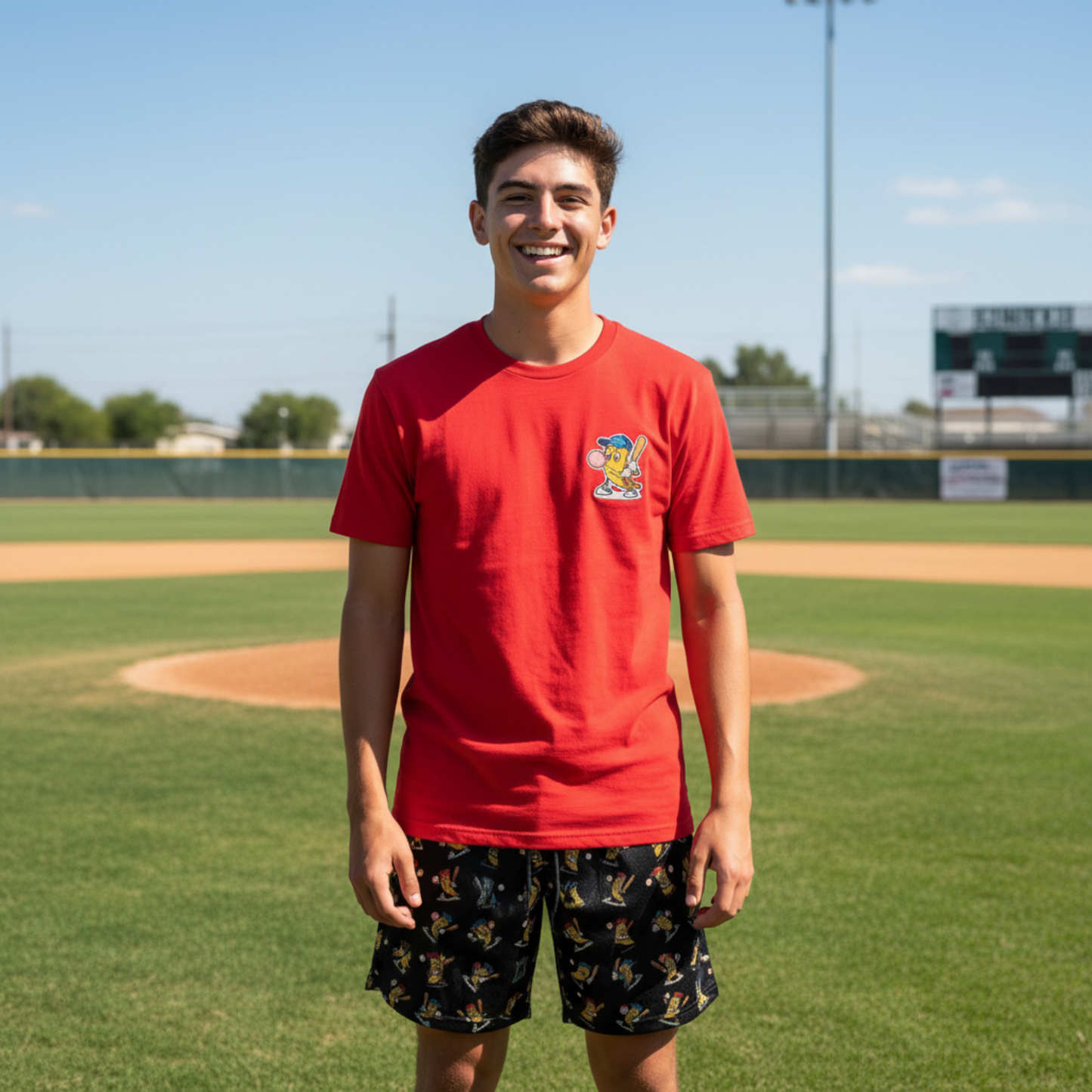 Adult Banana Baseball Mesh Shorts - Black Edition (with liner)