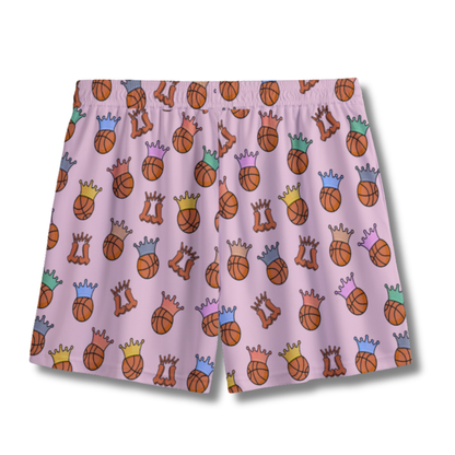 Vibrant Pink Youth Athletic Shorts - Perfect for Basketball & Play