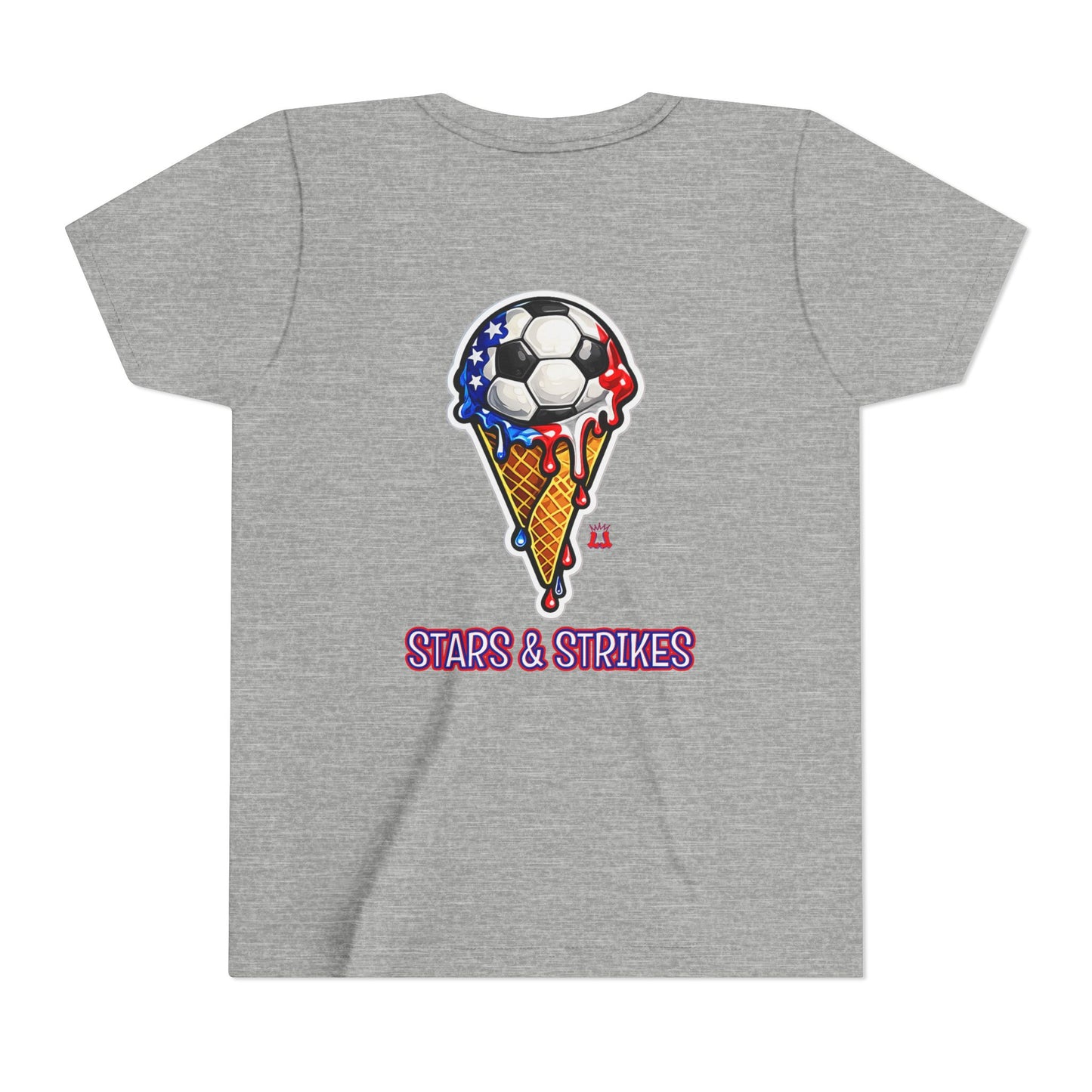 Kids Summer Patriotic Soccer T-Shirt Stars & Strikes