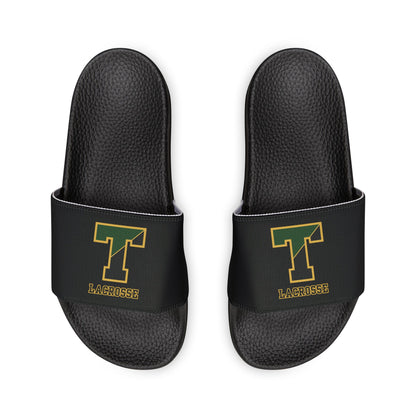 Men's TRYLAX Deco Brand Removable Strap Slides (Black, Personalized)