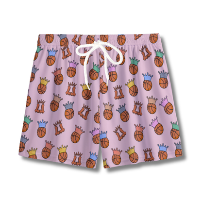 Vibrant Pink Youth Athletic Shorts - Perfect for Basketball & Play