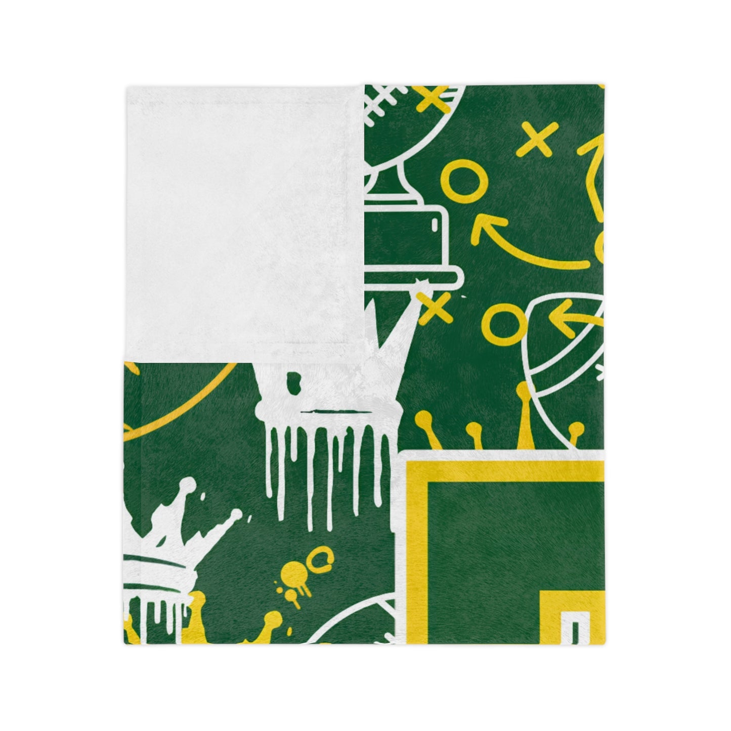 Tantasqua Youth Football Minky Plush Blanket - Dripping Crowns