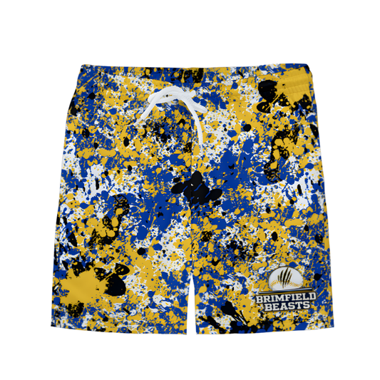 Youth Brimfield Beasts Paint Splatter Mesh Shorts