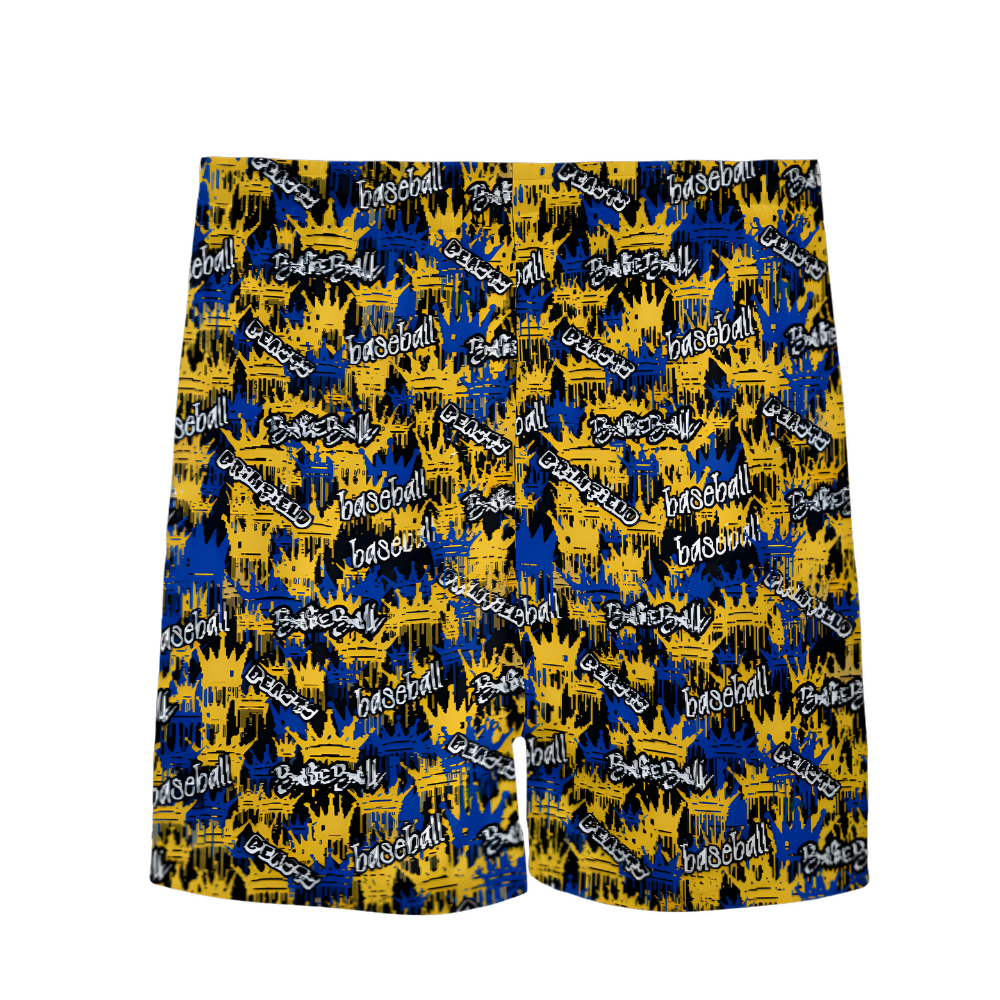 Youth Brimfield Beasts Dripping Crowns Graffiti Mesh Shorts