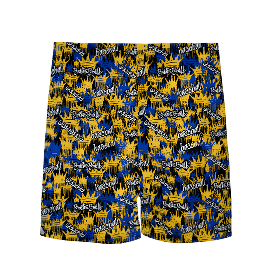 Youth Brimfield Beasts Dripping Crowns Graffiti Mesh Shorts