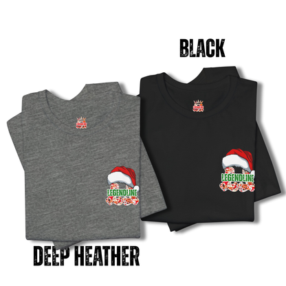 Adult Santa Dunks & Cookies Version Basketball T-Shirt