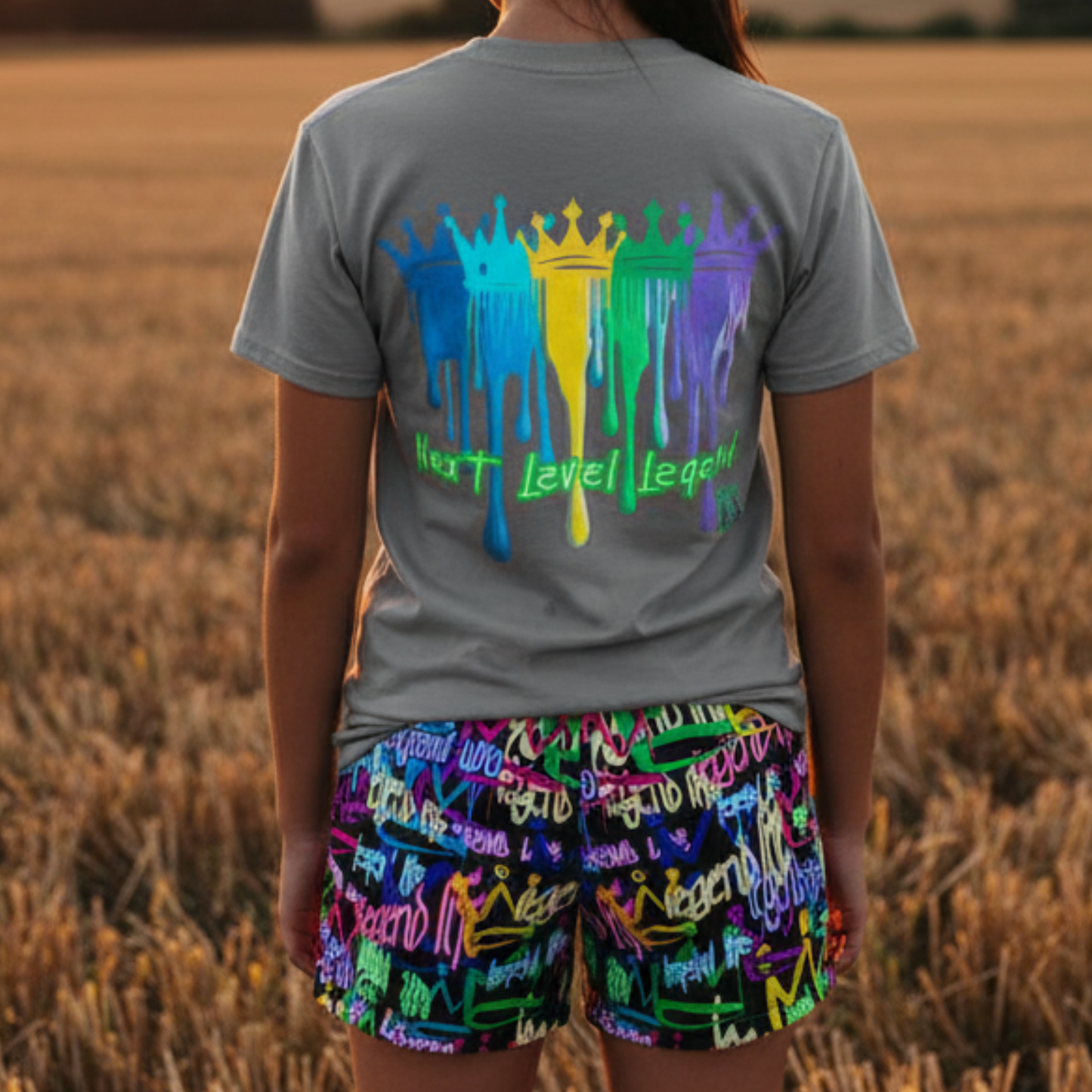 All-Over Print Adult Mesh Shorts: LegendLife Crown Print