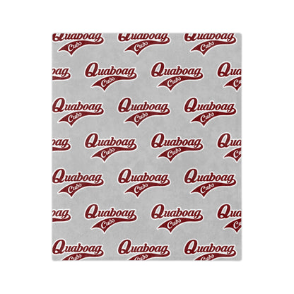 Quaboag Baseball Minky Plush Blanket - Gray
