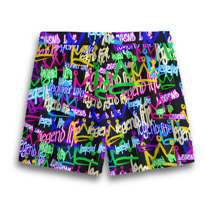 All-Over Print Adult Mesh Shorts: LegendLife Crown Print