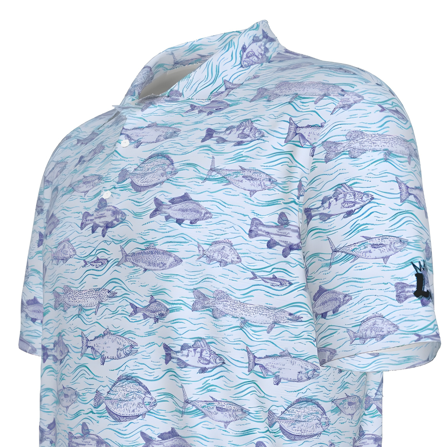 Gone Fishin' Men's UV Protection Golf Polo Shirt