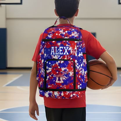 Patriotic Paint Splatter Sports Bag