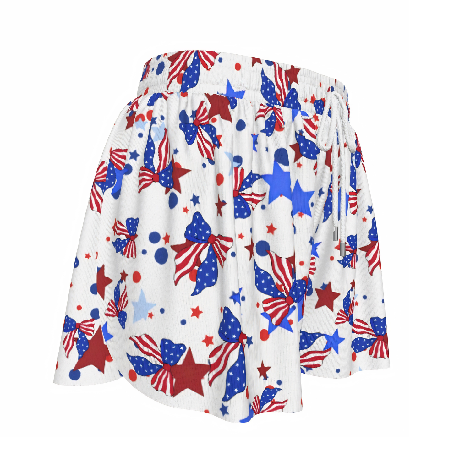 Girls Patriotic Coquette Design Butterfly Shorts, Youth Patriotic Apparel
