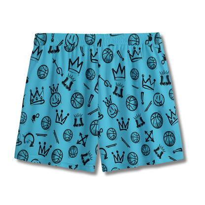 Youth Graffiti Basketball Mesh Shorts
