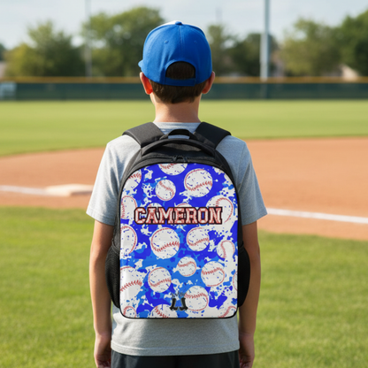 Personalized Name Baseball Backpack, Custom Kids Sports Bag