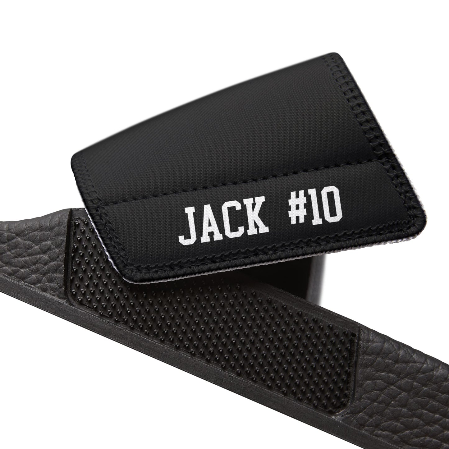 Youth TRYLAX Deco Brand Removable Strap Slides (Black, Personalized)
