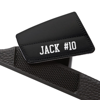 Youth TRYLAX Deco Brand Removable Strap Slides (Black, Personalized)